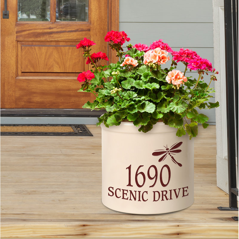 Pot de fleurs en céramique Woolery, Rouge