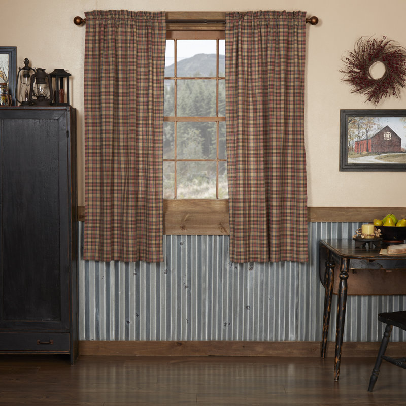 Caudillo 100% Cotton Room Darkening Curtain Panel Pair, 36" W x 63" L
