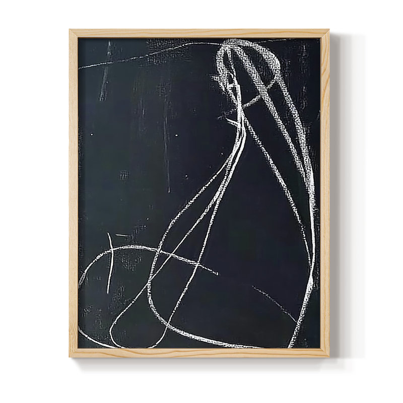 Série ABSTRACT DCXVII, reproduction encadrée - bois massif, H 15 po x l 12 po, Naturel