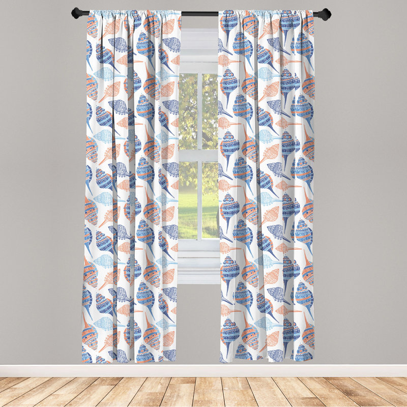 Ocean Semi-Sheer Rod Pocket Sliding Panel, 28" x 84"