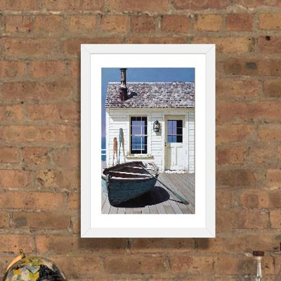 « blue bateau on terrasse », impression