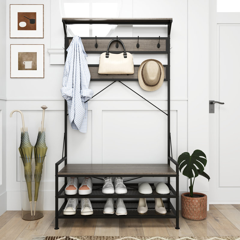 Freestanding 11 - Hook Coat Rack, Gris