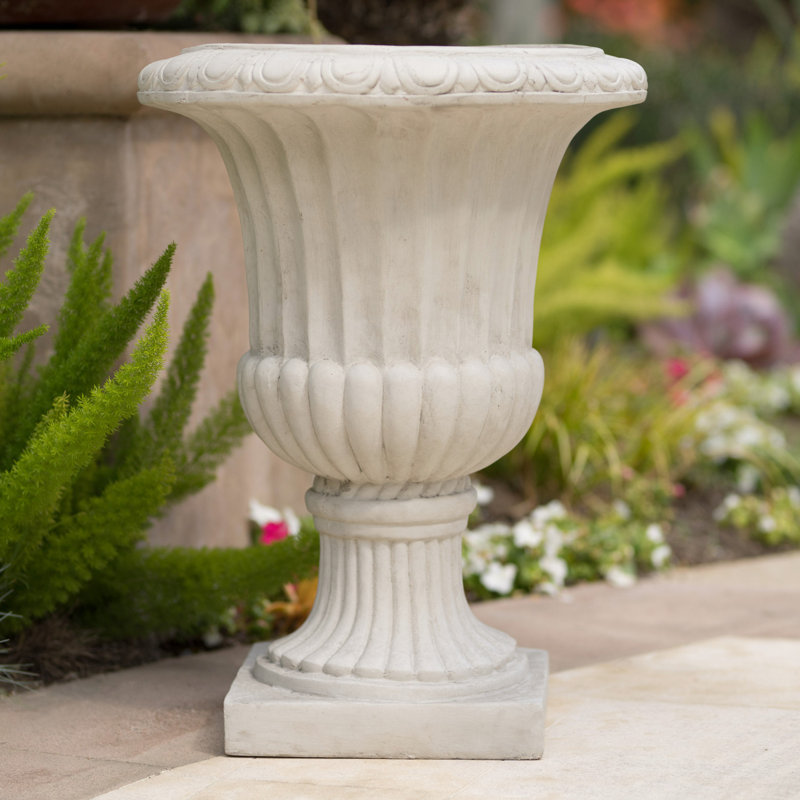 Pot à fleurs 26 po blanc antique - idéal pour la décoration intérieure et extérieure 26,58 po blanc, différents décors