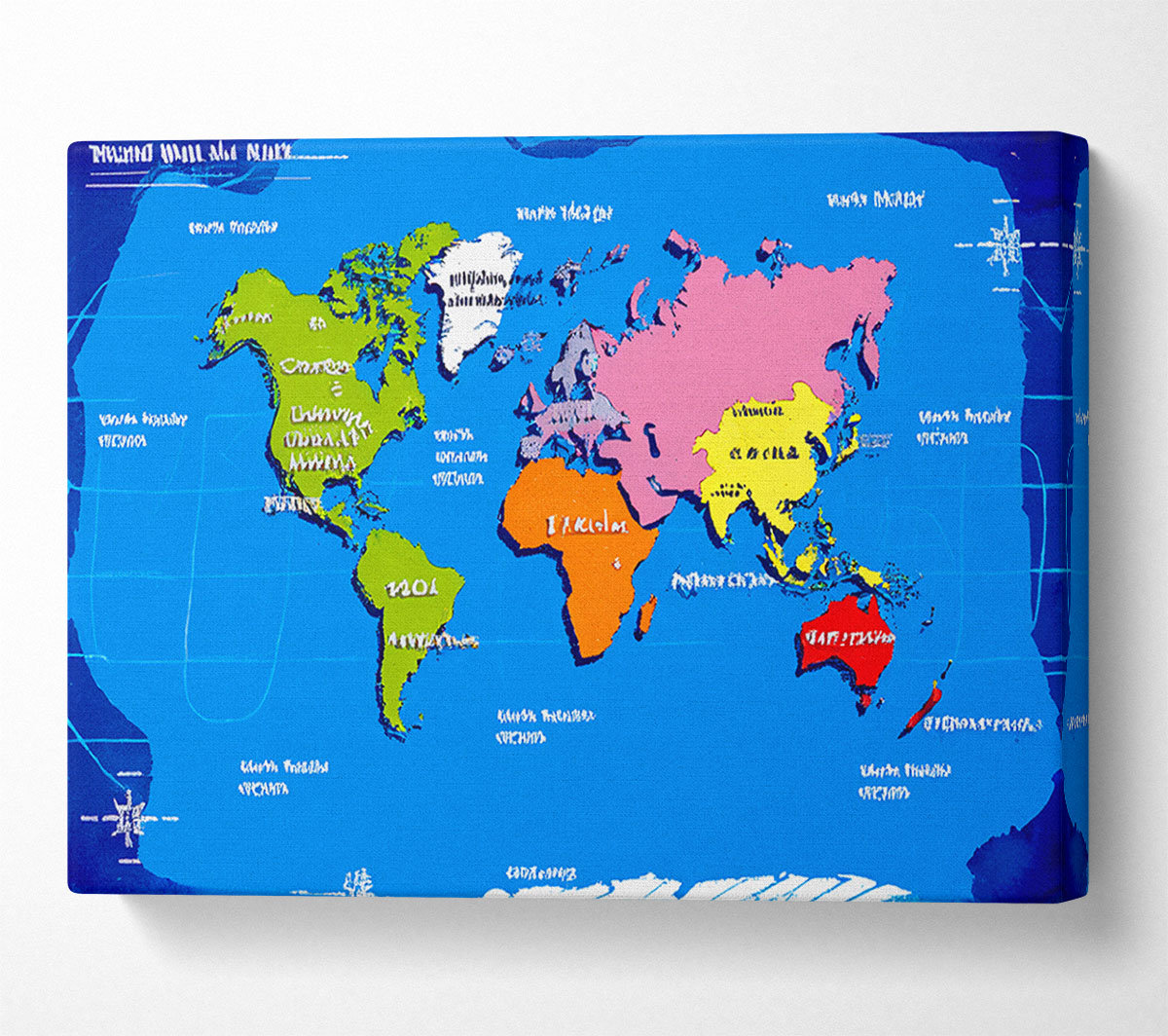 Harriet Bee World Map For Kids - Wrapped Canvas Art Prints | Wayfair.co.uk