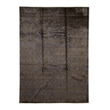 Damask Area Rug in Brown