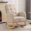 Chaise berçante avec repose-pieds à haut dossier-549167384
