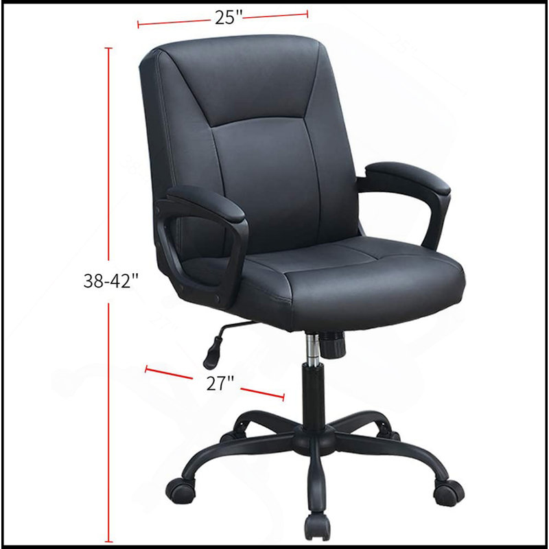 Chaise de bureau confortable et réglable avec support de dossier ergonomique pour une productivité accrue, Noir
