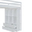 Lit mezzanine simple - blanc avec tablettes polyvalentes, bureau, espace optimisé-893635052-893635055