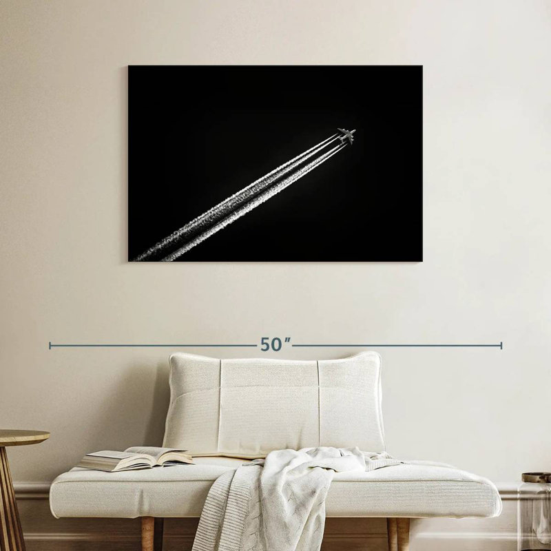 Mait Plane Contrails, 26" H x 39" W