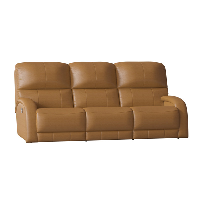 Fandango Upholstered 89'' Reclining Sofa, Maximus Sand, Manual