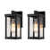 Olar Classic Outdoor Wall Sconce 1 Light Rectangular Metal Frame and Glass Shade Warterproof