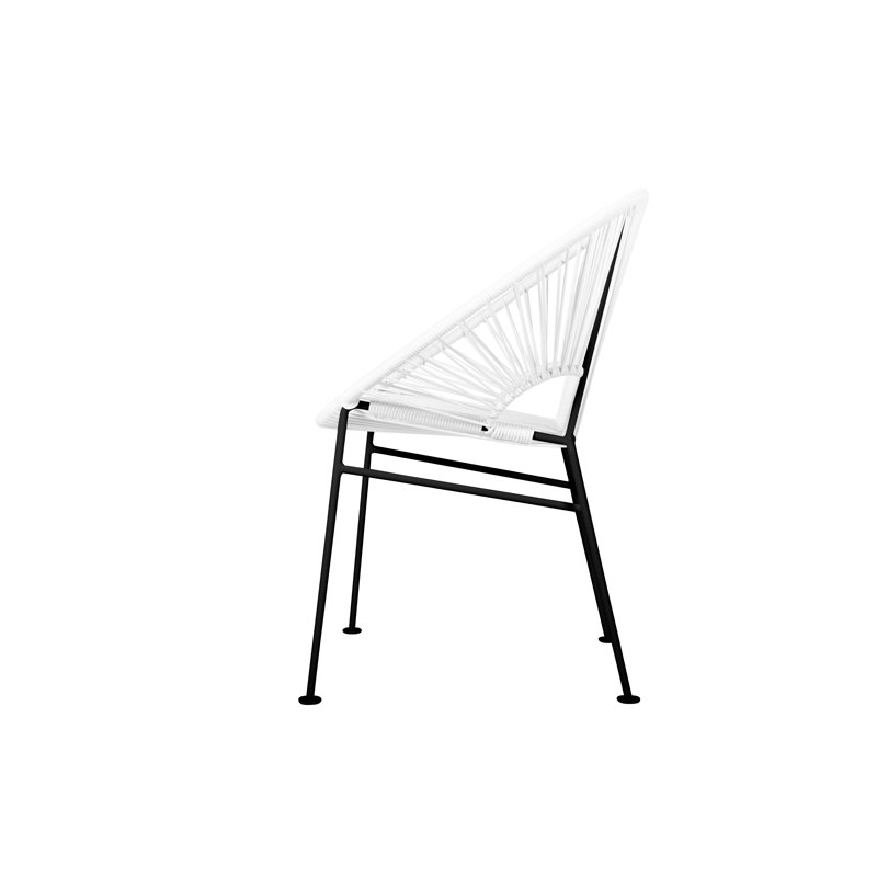 Chaise de salle à manger Concha, Noir, Blanc