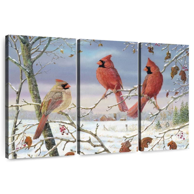 Brampt First Snow Cardinals, 28" H x 45" W