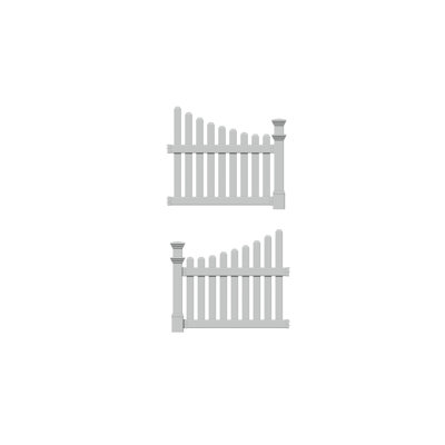 39'' H x 49'' W White Vinyl Border Fencing Included