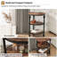 3-Tier Round Side Table, Accent Table with Storage Shelf and Metal Legs, Bed End Table/Night Stand for Bedroom, Small Spaces, Living Room