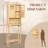 66.93'' Toilet Cabinet In Original Wood With Rattan Surface Double Doors