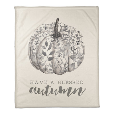  Jeté polaire Botanical Pumpkin