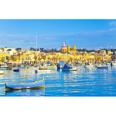 Marsaxlokk Fishing Village - Wrapped Canvas Print