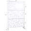Écran d'intimité en métal 76 po x 48 po, blanc - pour pelouse, jardin, panneaux de clôture autoportants extérieurs, terrasse, jardin-121751774