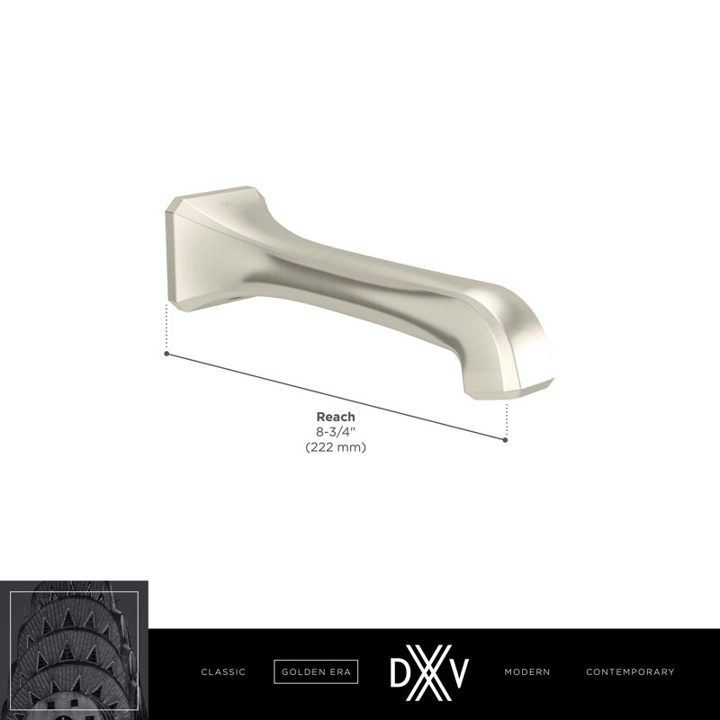 Belshire Tub Spout, Satin Brass