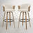 Lesli Swivel Tufted Boucle Upholstered Bentwood Counter & Bar Stool