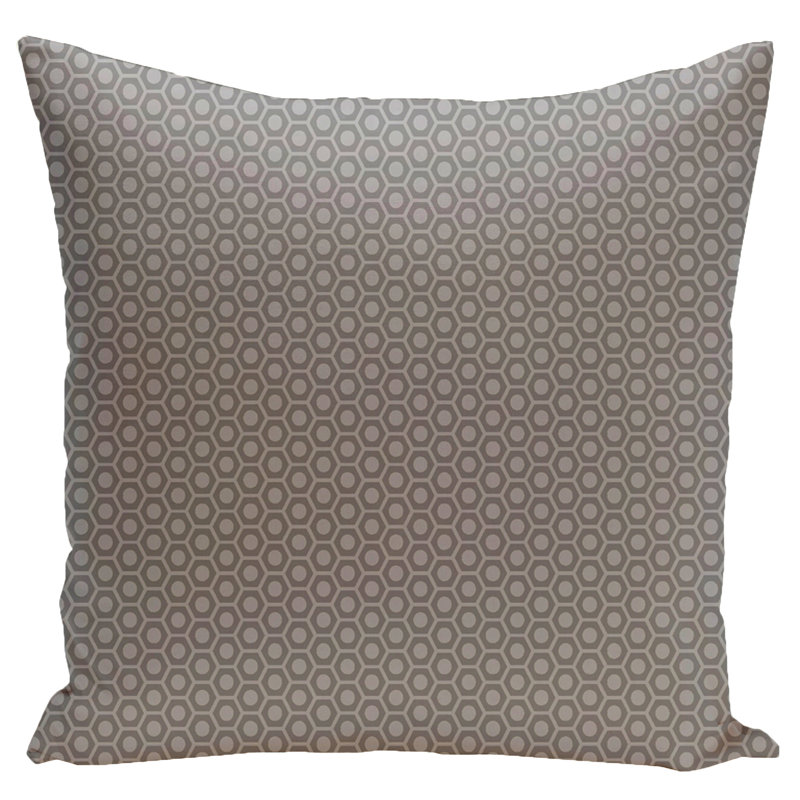 Geometric Reversible Throw Pillow, 20" H x 20" W, Classic Gray Rain Cloud