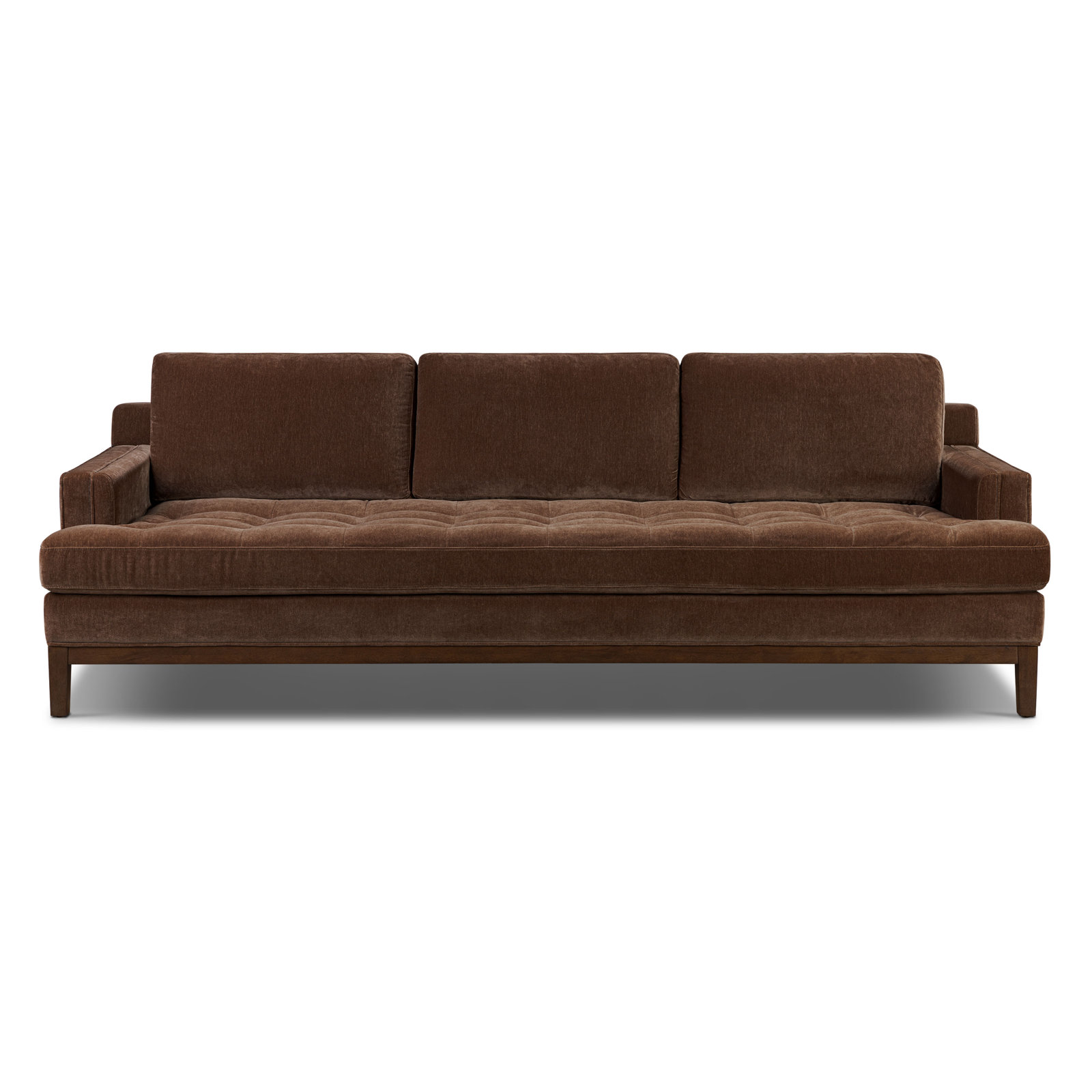 Vernon 99" Fabric Sofa, Bronzer Brown
