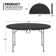 Round Foldable Plastic Table Collapsible Circular Steel Frame with Carry Handle