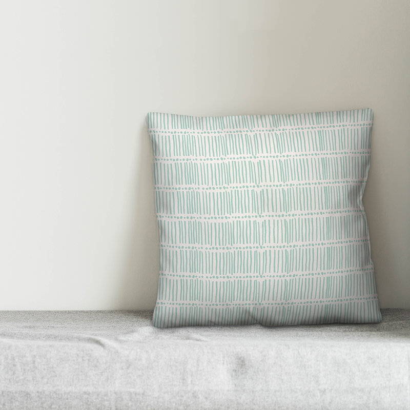 Coussin décoratif à motif esquissé , H 20 po x l 20 po
