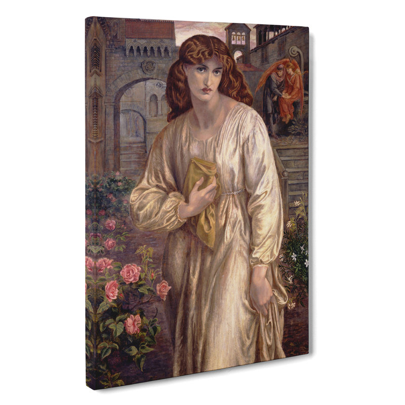 Salutation Of Beatrice by Dante Gabriel Rossetti - Wrapped Canvas Painting, 76cm H x 50cm W x 3cm D