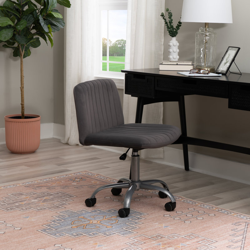 Morency Swivel Office Chair, Gray