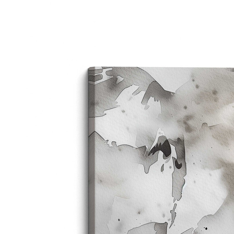 Impression abstraite monochrome sur toile II, Toile tendue, H 24 po x l 24 po x P 1,25 po