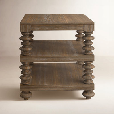 Cadwall Solid Wood End Table with Storage