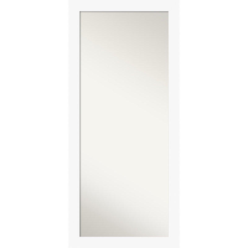 Solid Wood Rectangle Mirror, 65.5" H x 29.5" W, White