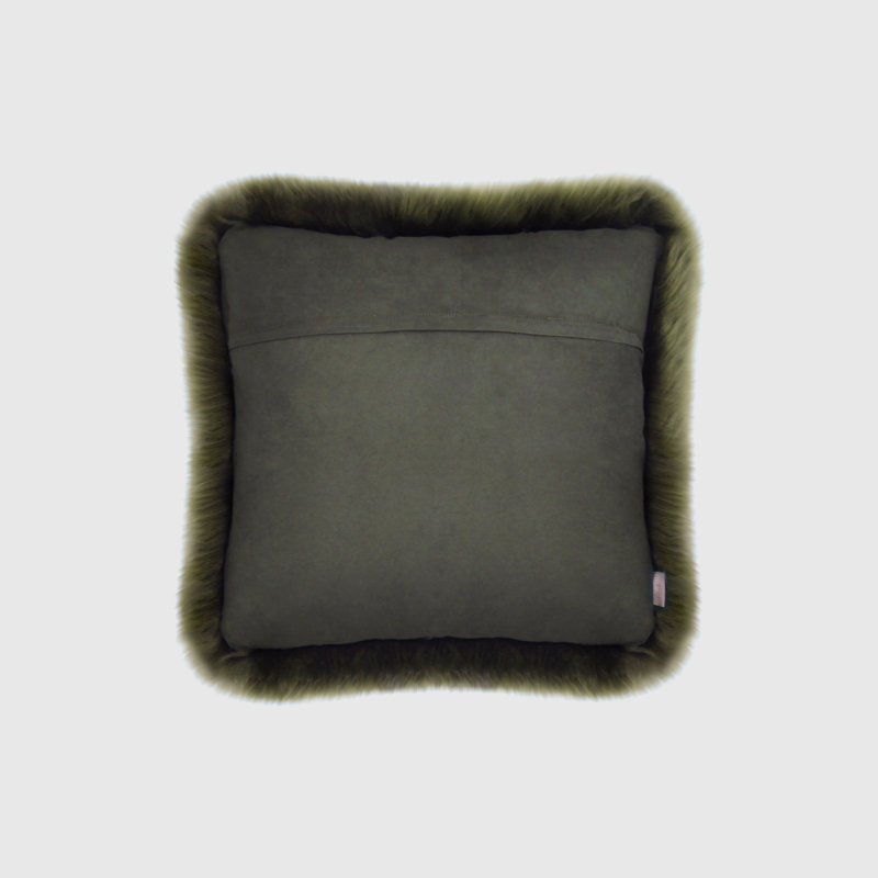 Fieldman Leather Reversible Throw Pillow, Cypress