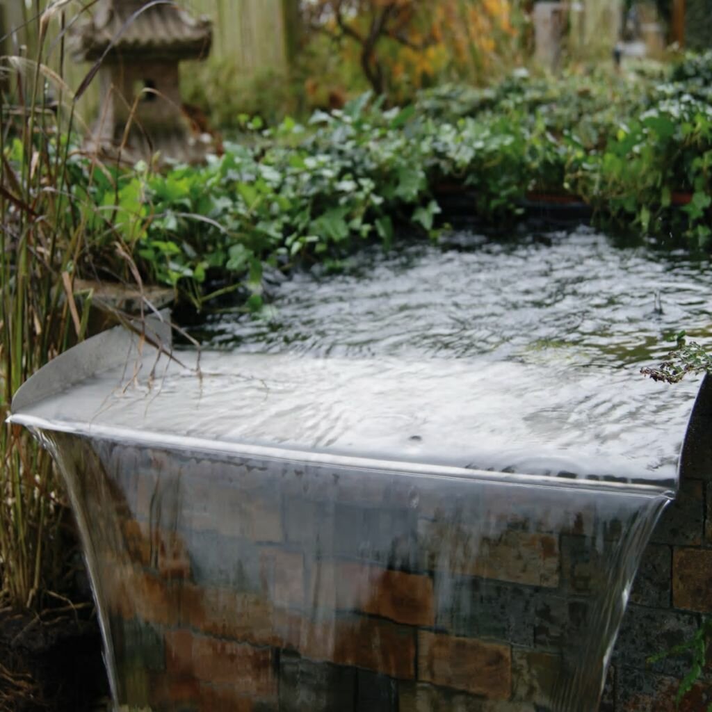 Brunnen Sieber aus Edelstahl