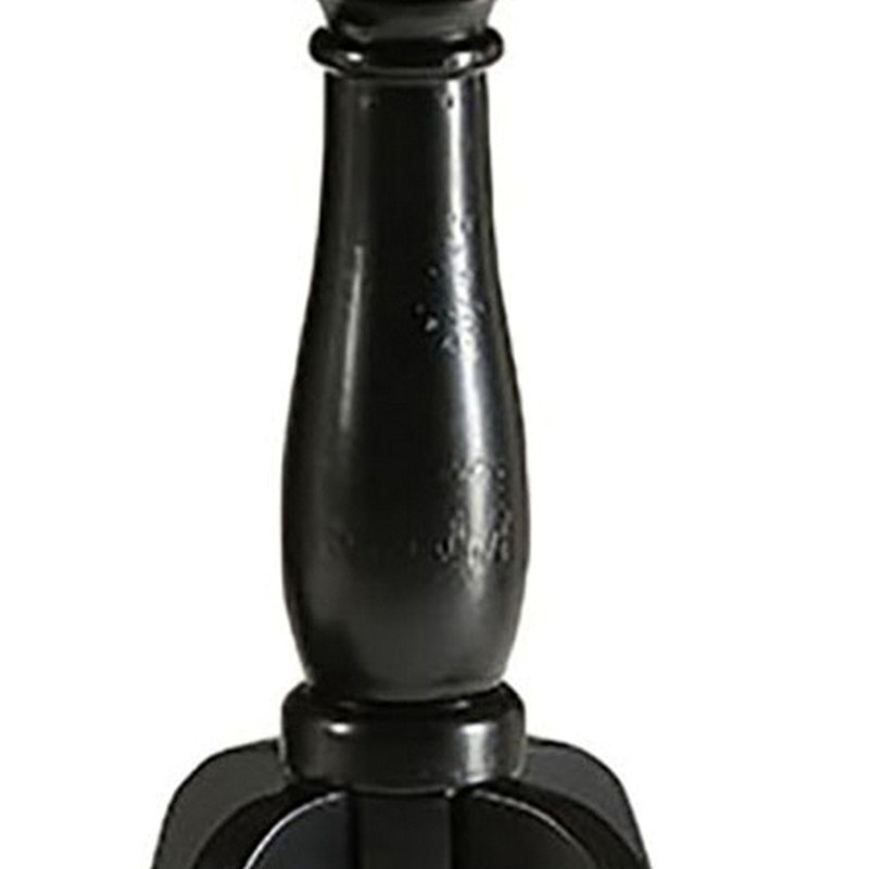 Table d'appoint noire avec piédestal tourné