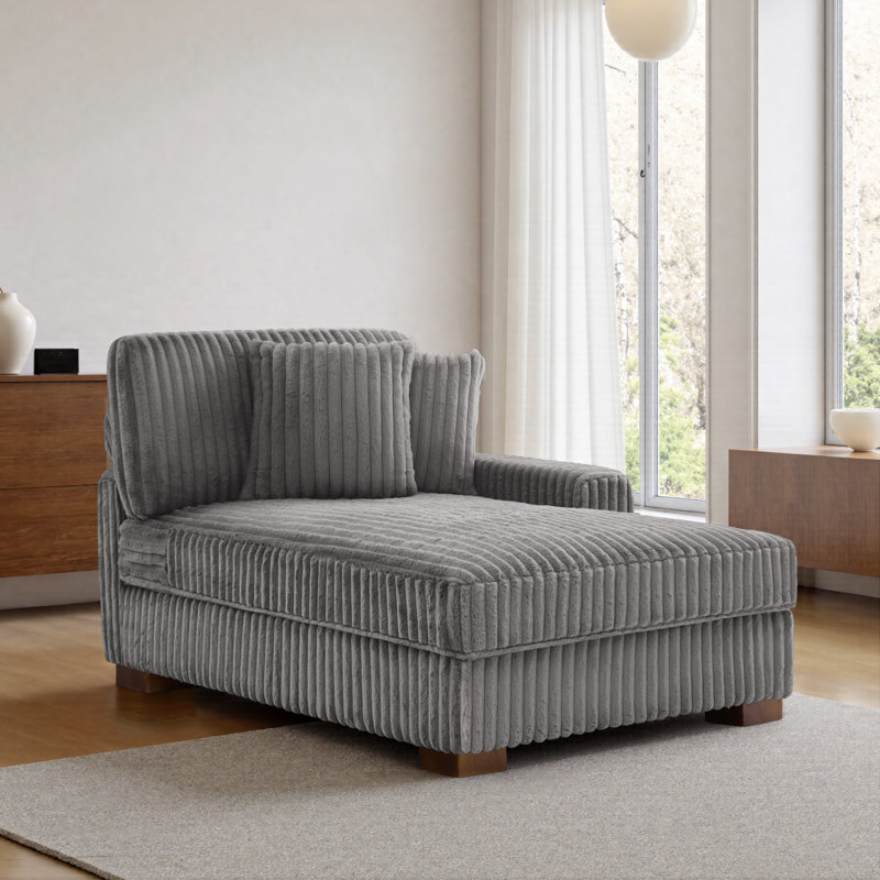 Chaise Lounge, Light Grey