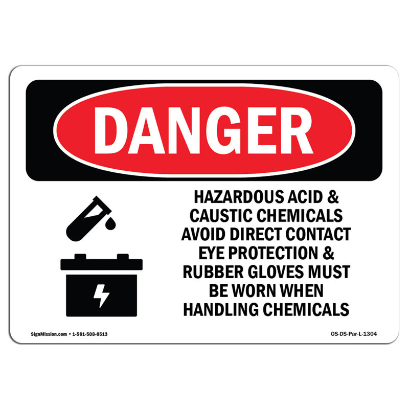Panneau de danger OSHA, H 18 po x l 24 po x P 0,1 po