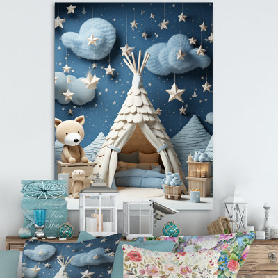Child Nursery starry Night I - Animal Nursery, art mural