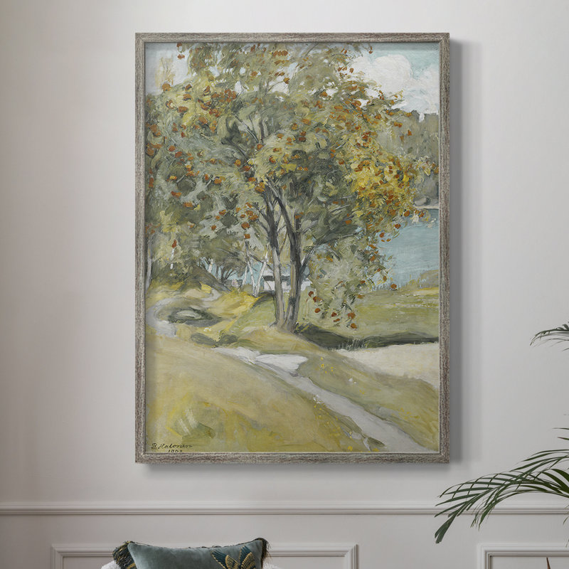 «Vintage Floral Print» CCXLVII, reproduction encadrée - bois massif, H 21 po x l 17 po