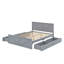 Grand lit plateforme en bois avec 4 tiroirs de rangement-42476550