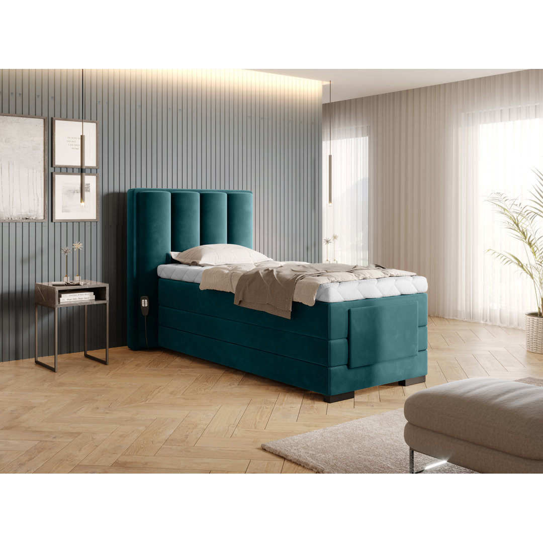 Elektrisch verstellbares Boxspringbett Ashli mit Topper