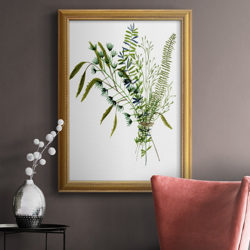 «Green Bouquet I», toile encadrée de qualité supérieure - prête à être accrochée, H 20 po x l 16 po x P 2,5 po