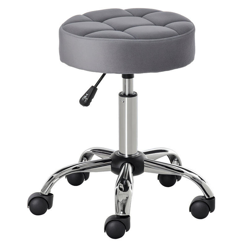 Tabouret de bureau rond avec hauteur réglable et fauteuil de coiffeuse