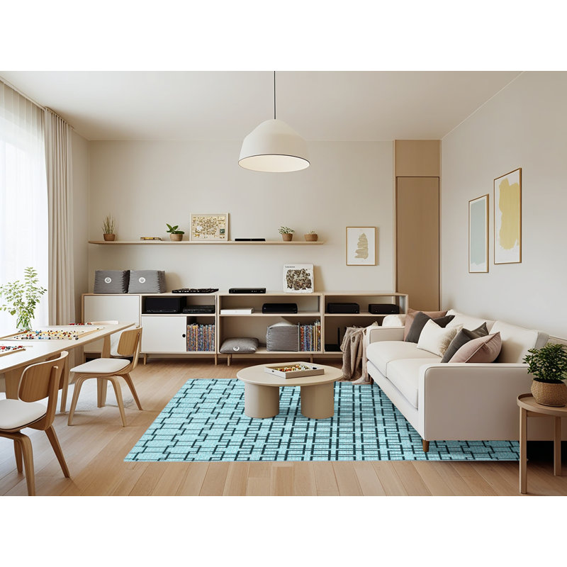 Performance Wool Geometric Indoor Rug, Rectangle 7' x 9'