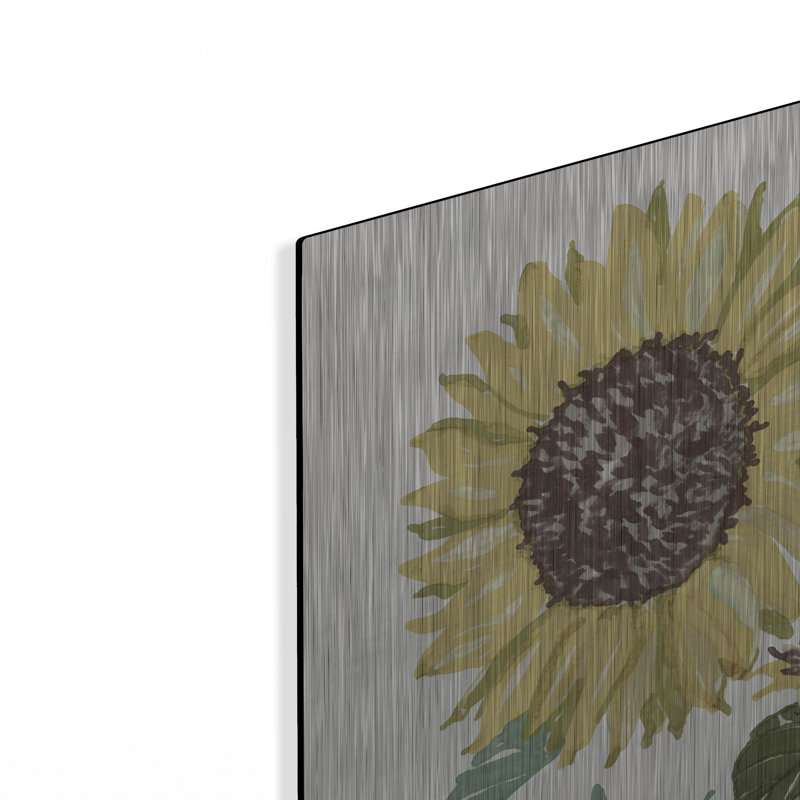 Art mural en métal «Floral Study 3» par Stellar Design Studio Luxe, 12 po x 12 po, H 12 po x l 12 po