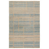 Zoya Striped Area Rug in Brown/Blue