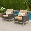 2Pc Sunbrella Outdoor Club Chairs - Grey-2061197958-2061197945