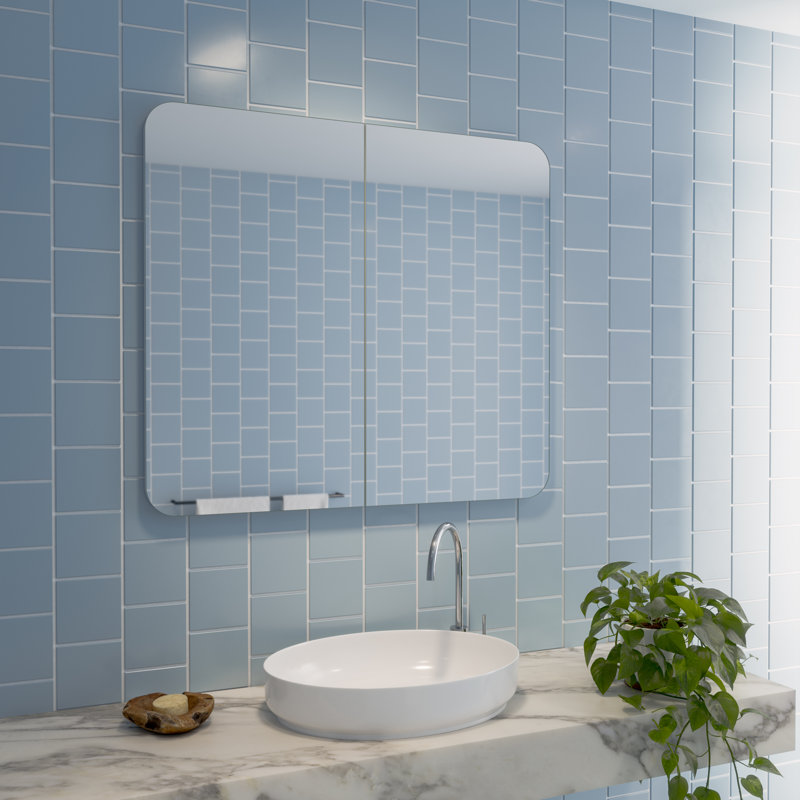 Two Door MDF Square Shape Medicine Cabinet